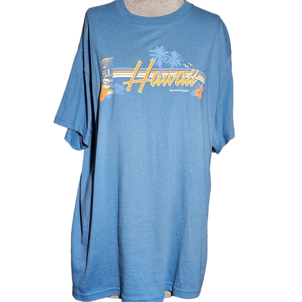 Carnival Hawaii Cotton Tee Shirt Size Large